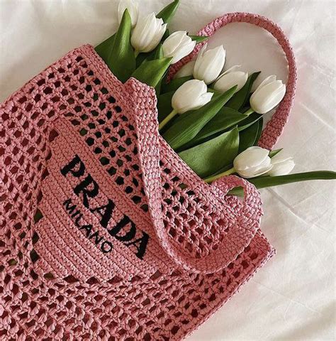 bolsa prada crochet original